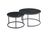 CentrMebel | Комплект журнальних столів круглих керамічних FLORIDA D (чорний мармур) 1