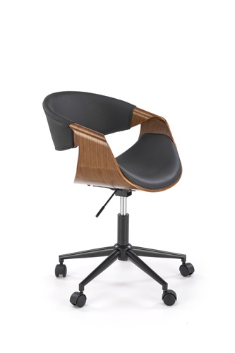 CentrMebel | Офісне крісло для персоналу в екошкірі BILBO (чорний) 1